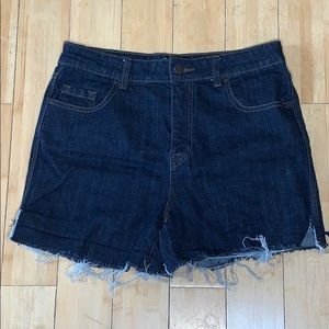 Urban Outfitters-BDG Distressed Dark Denim Shorts